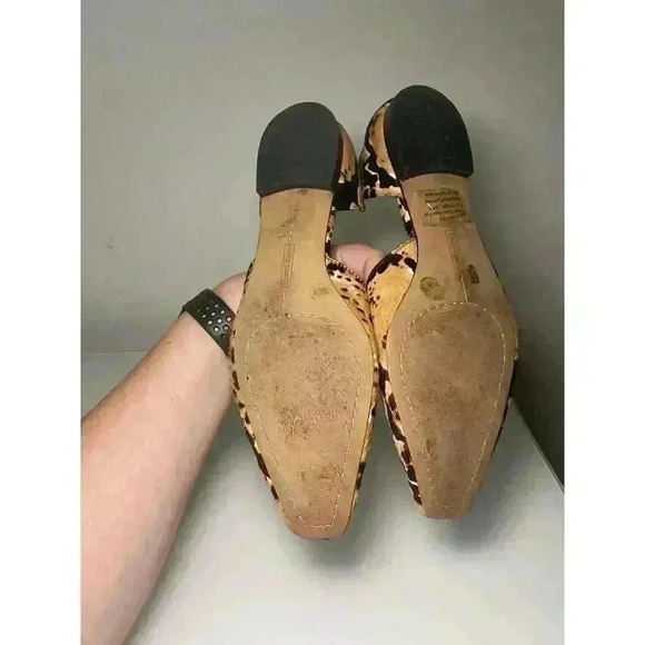 Vince Camuto Animal Print Real Cow Hair Kordie 3 Flats Size 7.5 Women's Unique - Picture 11 of 16